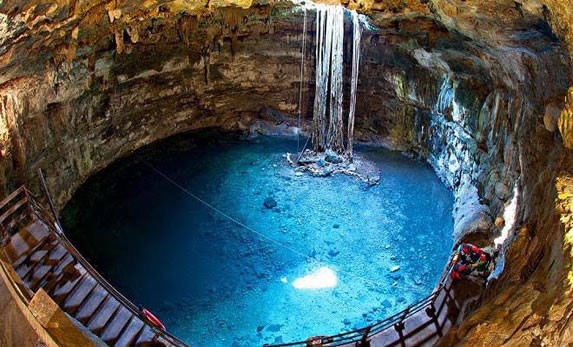 View of the cenotes in Aktun Chen