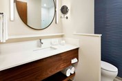 View of the bathroom of the hotel room