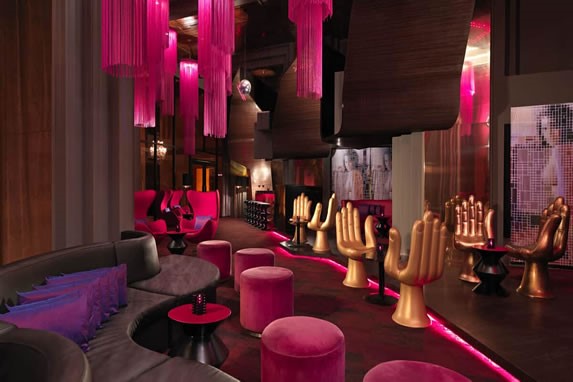 Hand seats in the hotel bar