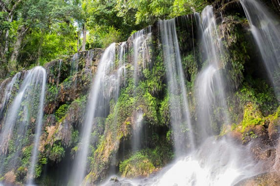 Natural waterfall view in Tope de Collantes