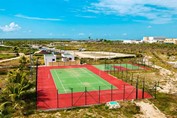 Aerial view of tennis courts