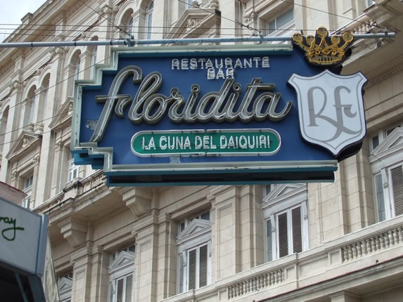 Cartel del bar restaurante Floridita