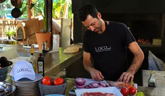 Chef at Loco restaurant, Tulum