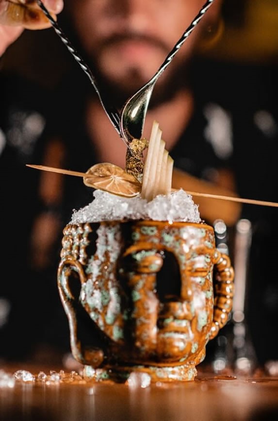 Cocktail served in the restaurant