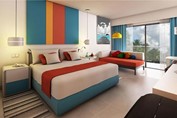 Colorful hotel double room
