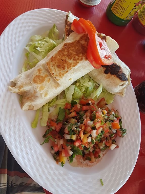 Food served in the restaurant