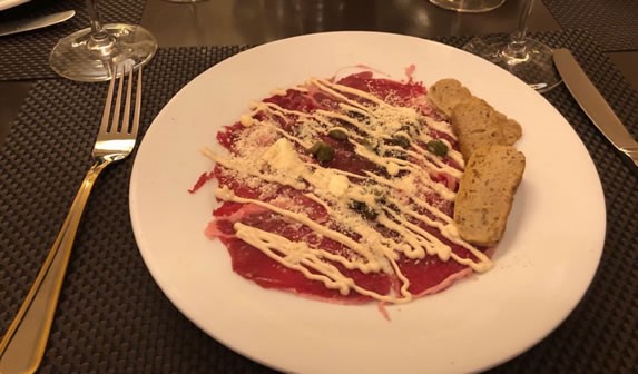 Food served in the restaurant