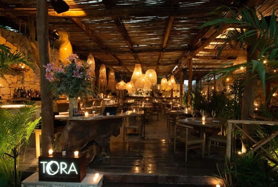 View of the Tora Tulum restaurant