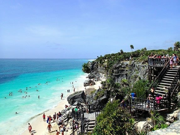 Stairs down to the beach
