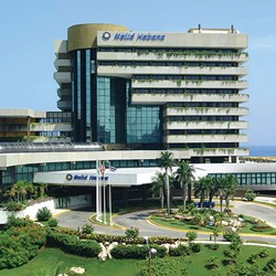 Facade of the hotel Melia Habana