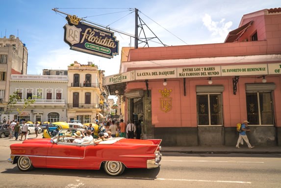 Facade of the Floridita restaurant