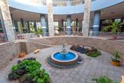 Fountain in the hotel lobby