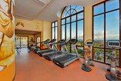 Gym with treadmills at the Laguna Azul hotel