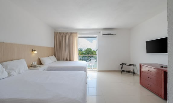 Vista de la habitación standard del hotel 