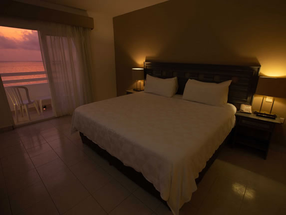 View of the interior of the room with sea view in 
