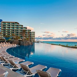 View of the hotel pool