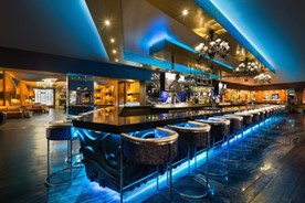 Interior of the Hard Rock Riviera Maya hotel bar