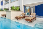 Sun loungers at the hotel pool