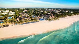 Aerial view of the hotel beach