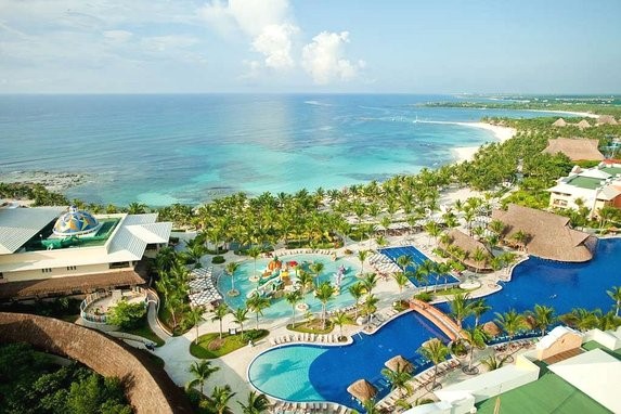 Aerial view of the Barcelo Maya Palace hotel