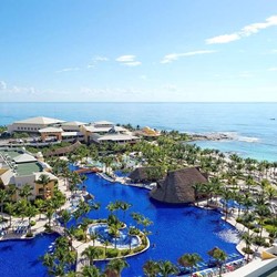 Aerial view of the hotel swimming pool