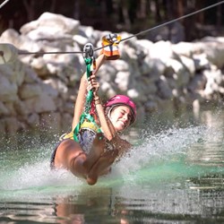 Zip line in the hotel park