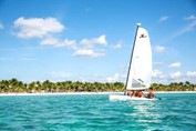 Catamaran ride on the hotel beach