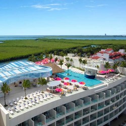 Aerial view of the hotel