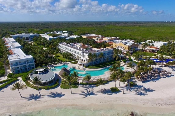 Aerial view of the Dreams Tulum hotel
