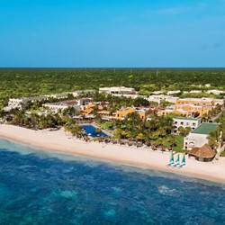 Aerial view of the Dreams Tulum hotel