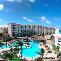 View of the Emporio Cancun hotel