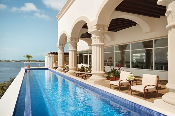 Infinity pool at the hotel
