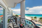 Beach view from the room's balcony