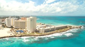Aerial view of the Hyatt Ziva Cancun hotel
