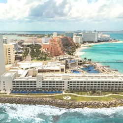 Aerial view of the Hyatt Ziva Cancun hotel