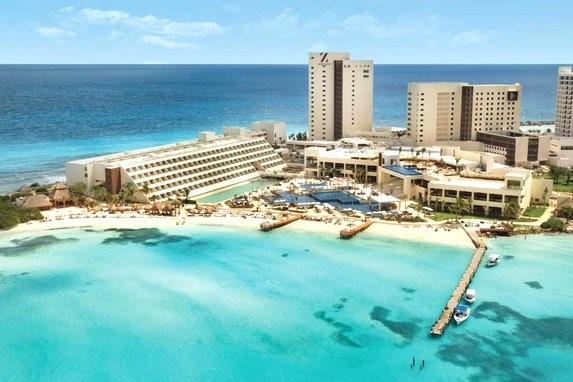 Aerial view of the Hyatt Ziva Cancun hotel