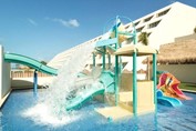 Pool with slide at the Hyatt Ziva Cancun hotel
