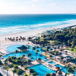 Aerial view of the Iberostar Selection Cancun hote
