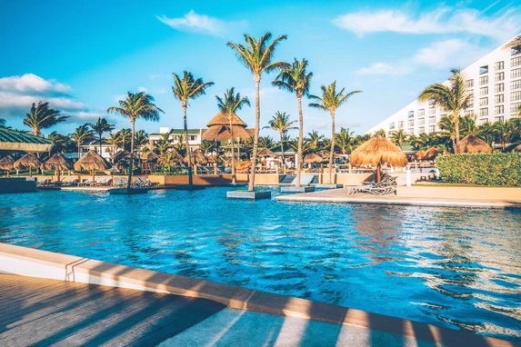 View of the hotel pool