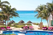 View of the hotel pool and beach