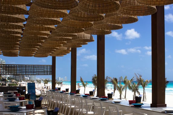 Cafeteria on the hotel beach