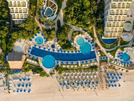 Aerial view of the hotel