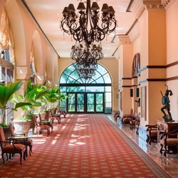 Interior spaces at the Marrior Cancun hotel