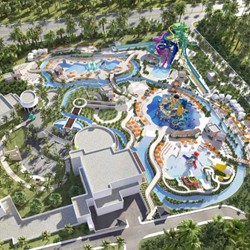 Aerial view of the hotel
