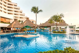 View of the hotel pool