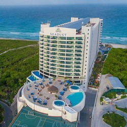 Aerial view of the Seadust Cancun hotel
