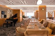 View of restaurant and piano
