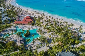 Vista aérea de playa Princess Family Club Bávaro