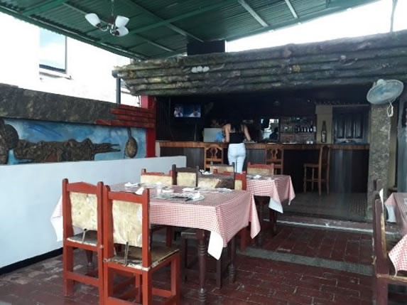 Interior of the Polynesian restaurant