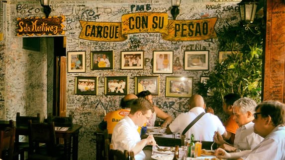 View of the interior of the restaurant